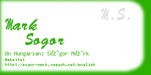 mark sogor business card